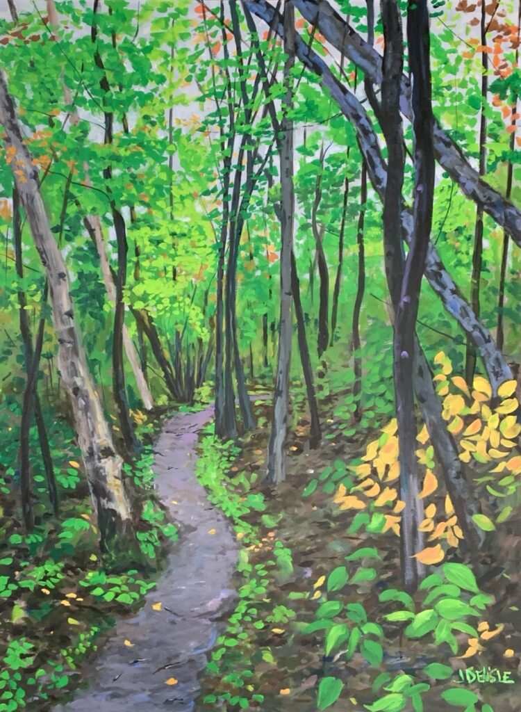 Sentier du Panoramique, acrylique de Jean Delisle